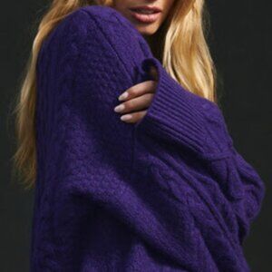 Favorite Daughter - The Oversized Cable Sweater Indigo Blue - Small